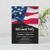 Party für Polizeischutz - Patriotische amerikanisc Einladung (Stehend Vorderseite)