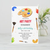 Party für Primärfarben Einladung (Stehend Vorderseite)