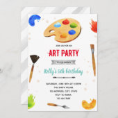 Party für Primärfarben Einladung (Vorne/Hinten)