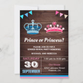 Party für Prinzessin oder Prinzessin Einladung (Vorderseite)