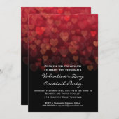 Party für Rain Hearts Valentinstag Einladung (Vorne/Hinten)