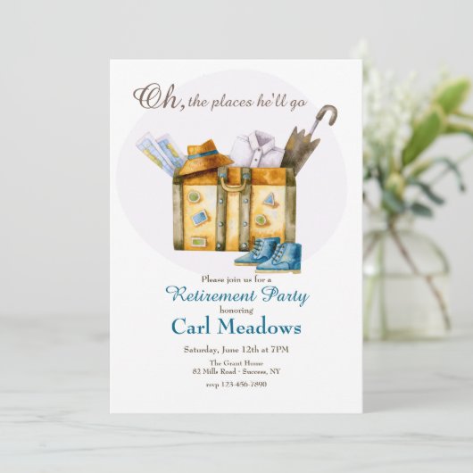 Party für Reisende Einladung (Stehend Vorderseite)