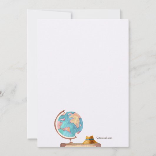 Party für Reisende Einladung (Rückseite)