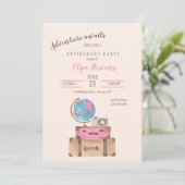 Party für Reisende Einladung (Stehend Vorderseite)