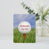 Party für Rentenerwerb Golf Theme Einladung (Stehend Vorderseite)