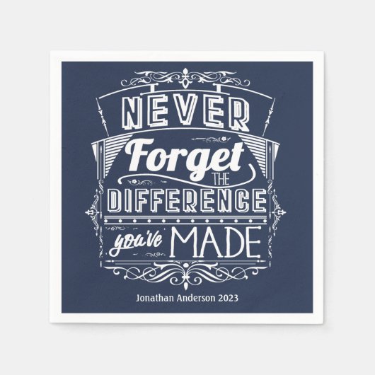 Party für Rentenzahlungen Vergessen Sie nie Serviette (Vorderseite)