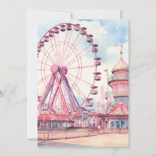 Party für Rollercoaster Einladung (Rückseite)