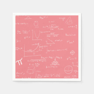 Party für rosa Mathematik Formeln und Gleichungen Serviette