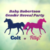 Party für rosa oder blaues Farbengeschlecht Fensteraufkleber (Blatt 3)