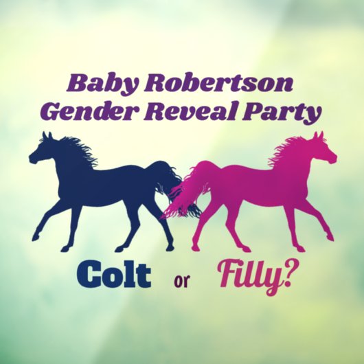 Party für rosa oder blaues Farbengeschlecht Fensteraufkleber (Blatt 3)