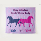 Party für rosa oder blaues Farbengeschlecht Wandteppich (Vorderseite (Horizontal))