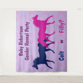 Party für rosa oder blaues Farbengeschlecht Wandteppich (Vorderseite)