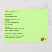 Party für Roter Riesenfisch Jahr Einladungspostkarte (Rückseite)