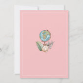 Party für Ruhestandsreisen für Frauen - Koffer ros Einladung (Rückseite)