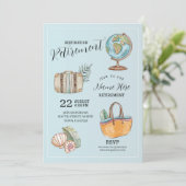 Party für Ruhestandsreisen für Frauen - Weltklasse Einladung (Stehend Vorderseite)