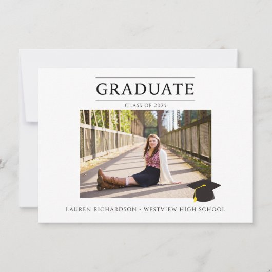 Party für Schwarz-Weiß-Foto Einladung (Vorderseite)