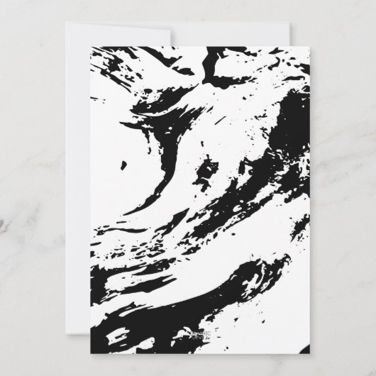 Party für Schwarz-Weiß-Graffiti-Paint Einladung (Rückseite)