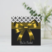 Party für Schwarze Lilie Einladung (Stehend Vorderseite)