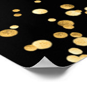 Party für Schwarze und Goldene Rente - Unterschrif Poster (Ecke)