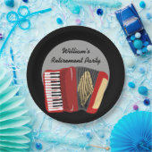 Party für schwarze und rote Accordion-Spieler Pappteller (Party)