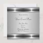 Party für Schwarzes Jeder Anlass Einladung (Rückseite)