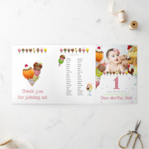 Party für Sommereis Dreifach Gefaltete Einladung