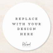 PARTY für Sonderveranstaltungen mit DRUCKBESTELLUN Runder Pappuntersetzer (Vorderseite)