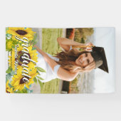 Party für Sonnenblumen Foto Script Graduation Banner (Horizontal)