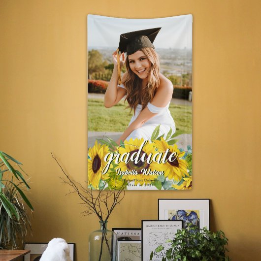 Party für Sonnenblumen Foto Script Graduation Banner