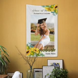 Party für Sonnenblumen Foto Script Graduation Banner