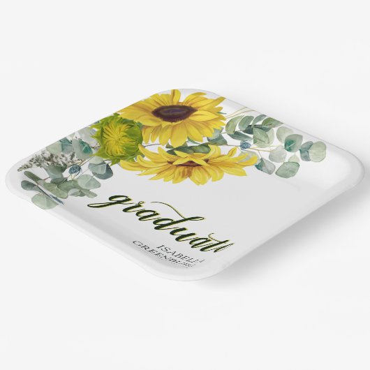 Party für Sonnenblumen Pappteller (Gewinkelt)