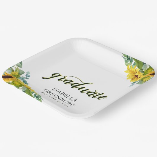 Party für Sonnenblumen Pappteller (Gewinkelt)