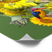 Party für Sonnenblumen Poster (Ecke)