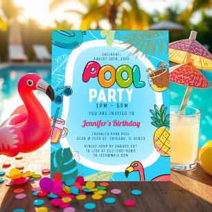 Party für Spaß und Farben im Pool Palm Schwimmen
