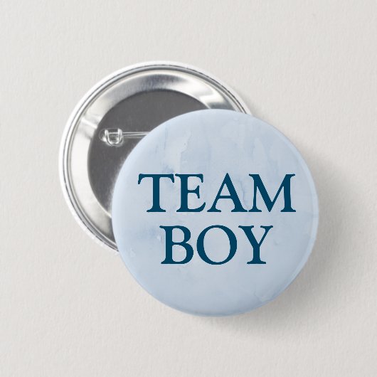 Party für Team Boy Blue Baby Gender Button (Vorne & Hinten)