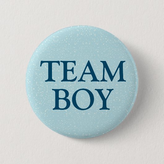 Party für Team Boy Blue Baby Gender Reveal Button (Vorderseite)