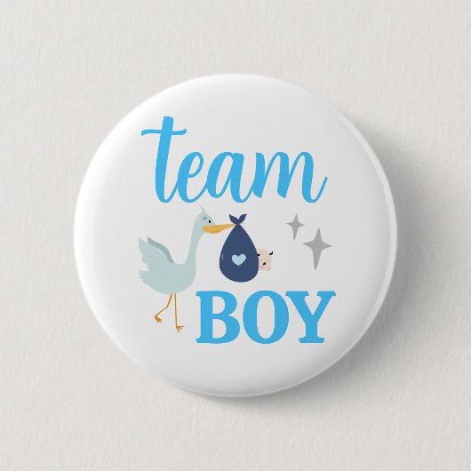 Party für Team Boy Blue Gender Button (Vorderseite)