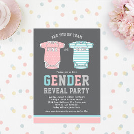 Party für Team Pink oder Blue Baby Gender Einladung