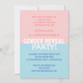 Party für Team Pink oder Team Blue Baby Gender Rev Einladung (Rückseite)