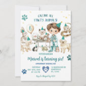 Party für tierische Kindergeburtstag Einladung (Vorderseite)