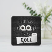 Party für Toilettenpapier in guten Zeiten Einladung (Stehend Vorderseite)