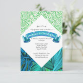 Party für tropische Dschungeltiere Einladung (Stehend Vorderseite)