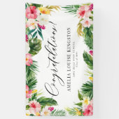 Party für tropische Flora-Rahmen-Aquarellen Banner (Vertikal)