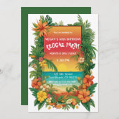 Party für tropische Flora und Fauna individuell an Einladung (Vorne/Hinten)