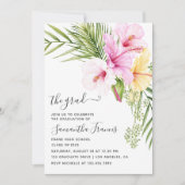 Party für tropische Wasserfarben am Strand Einladung (Vorderseite)