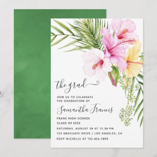 Party für tropische Wasserfarben am Strand Einladung