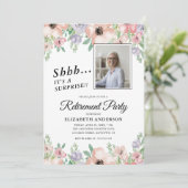 Party für Überraschungen Ruhestand Elegante Pastel Einladung (Stehend Vorderseite)