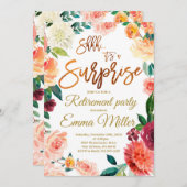 Party für Unternehmensruhestand, Blumenruhestand Einladung (Vorne/Hinten)