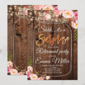 Party für Unternehmensruhestand Boho Floral Einladung (Vorne/Hinten)