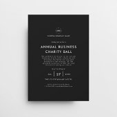 Party für Veranstaltungen in der Black Minimalisti Einladung